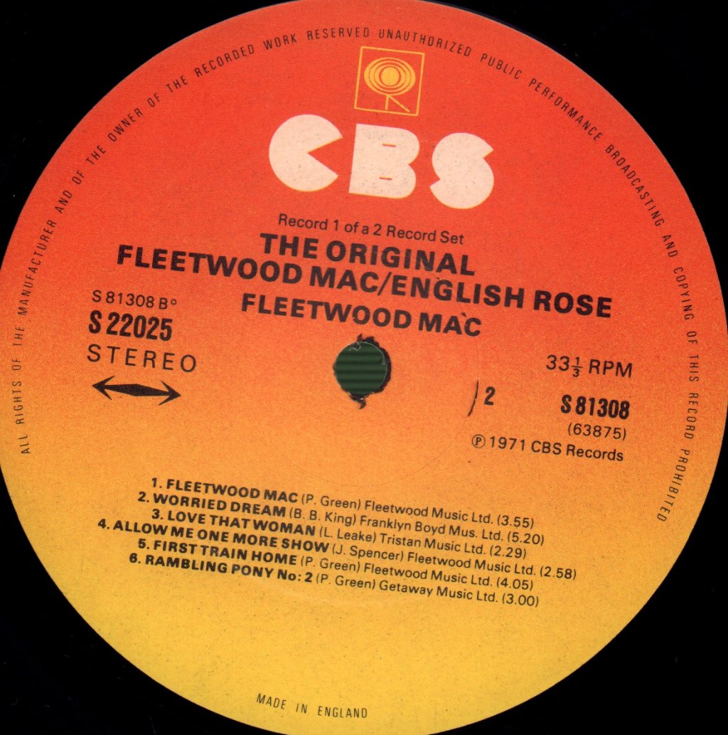 Fleetwood Mac - Original Fleetwood Mac / English Rose - Double Lp