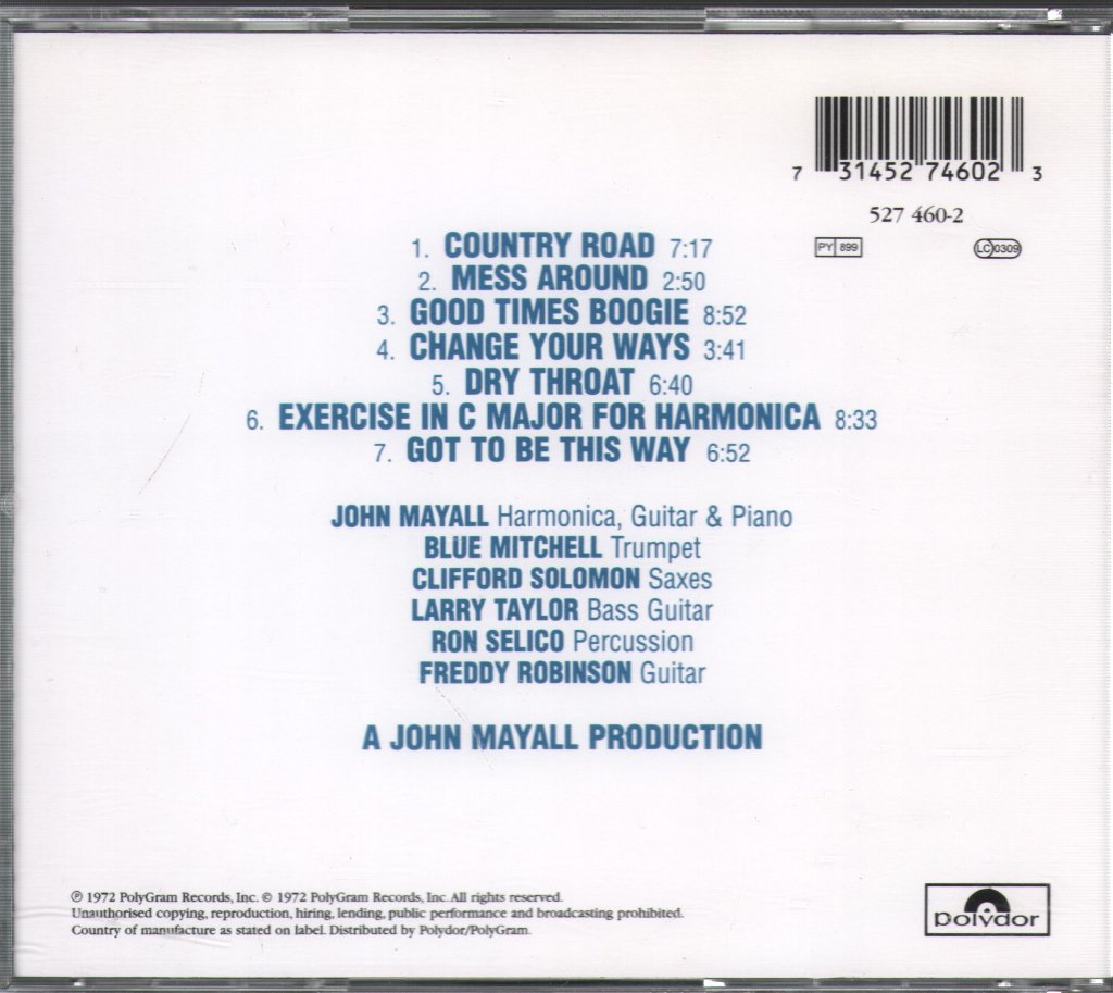 John Mayall - Jazz Blues Fusion - Cd