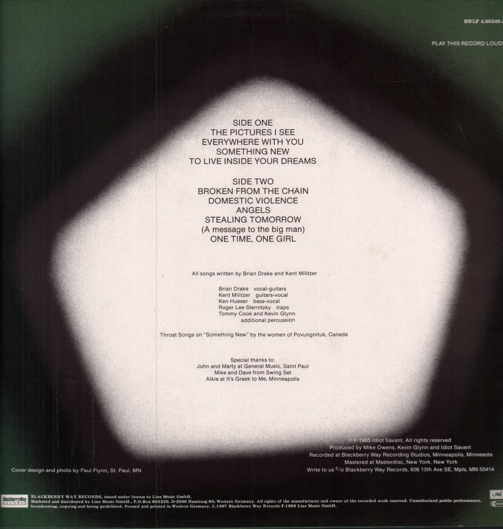 Idiot Savant - A Finger Through The Floor Of Heaven - Lp