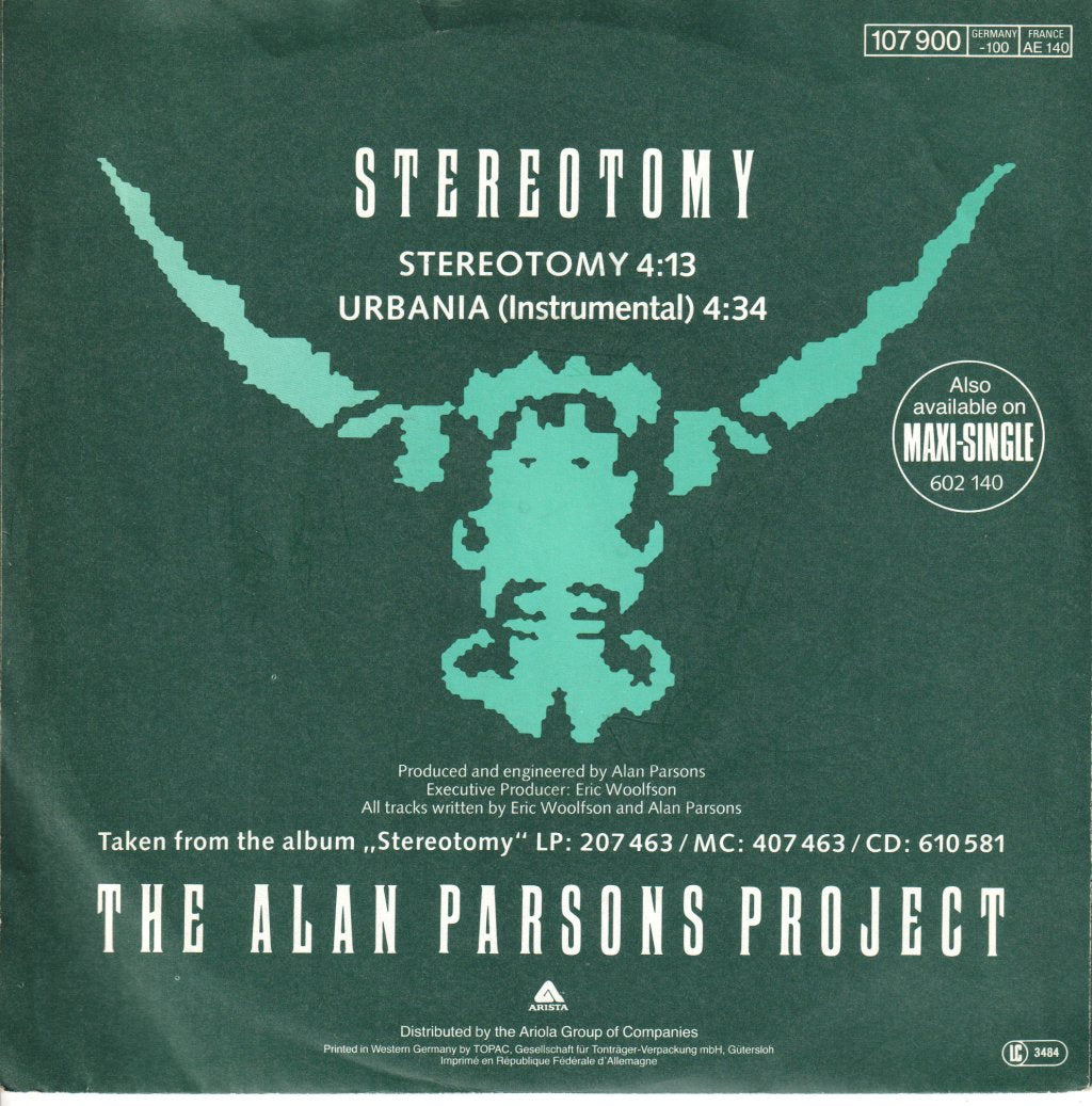 Alan Parsons Project - Stereotomy - 7 Inch