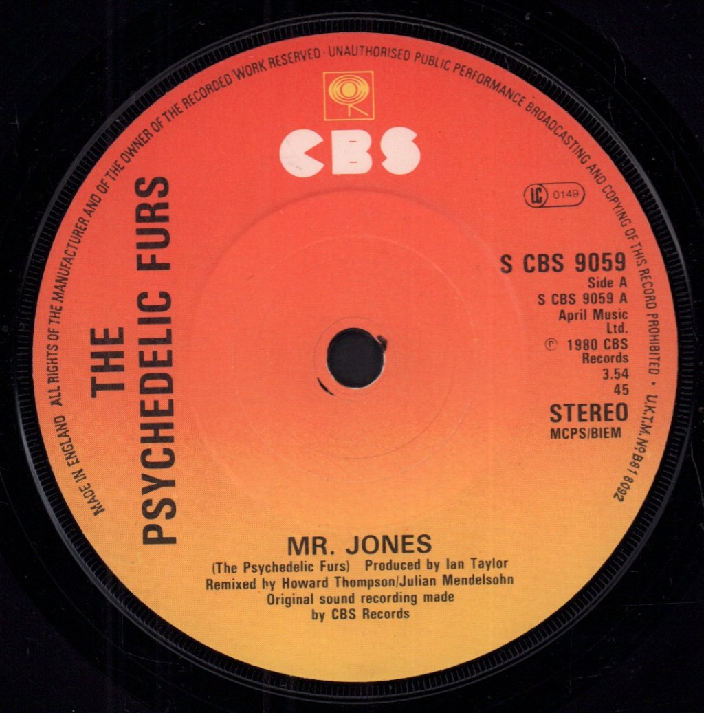 Psychedelic Furs - Mr Jones - 7 Inch