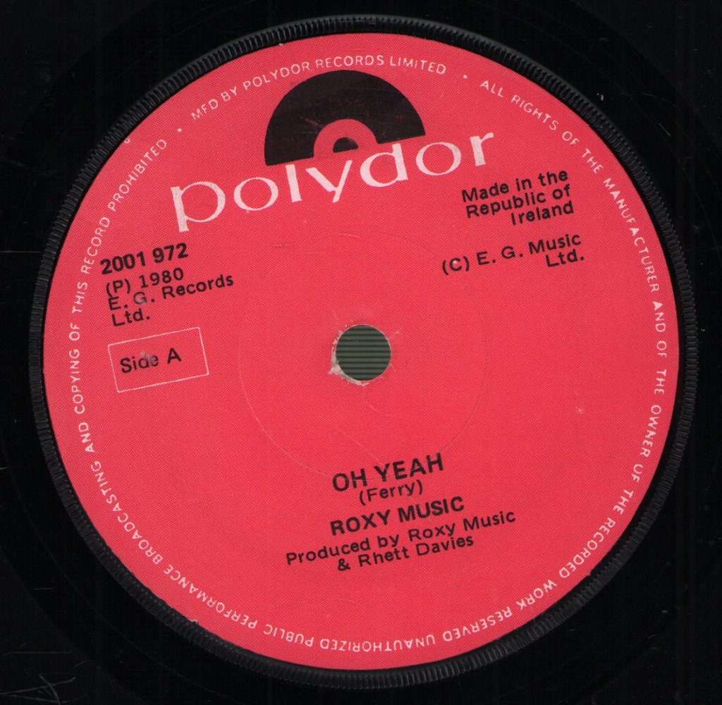 Roxy Music - Oh Yeah - 7 Inch