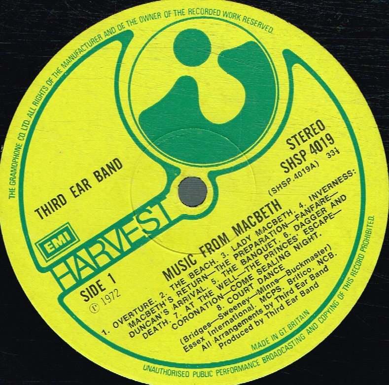Third Ear Band - Music From Macbeth - Lp