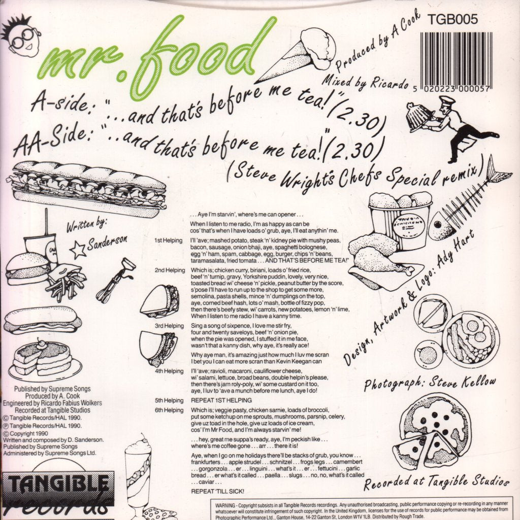 Mr Food - And That's Before Me Tea - 7 Inch