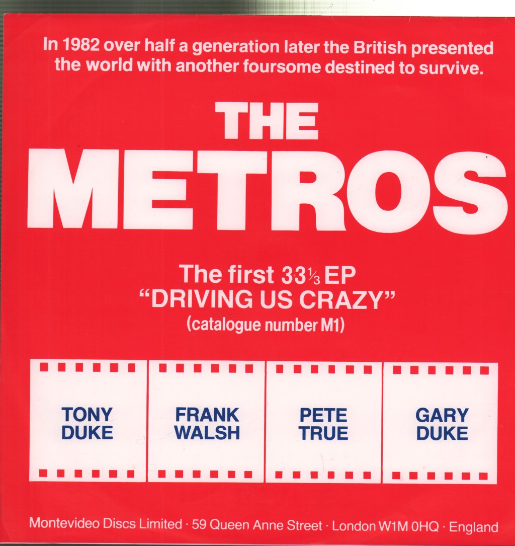 Metros (Marillion Releated) - Driving Us Crazy (The First 3+3⅓ EP) - 12 Inch