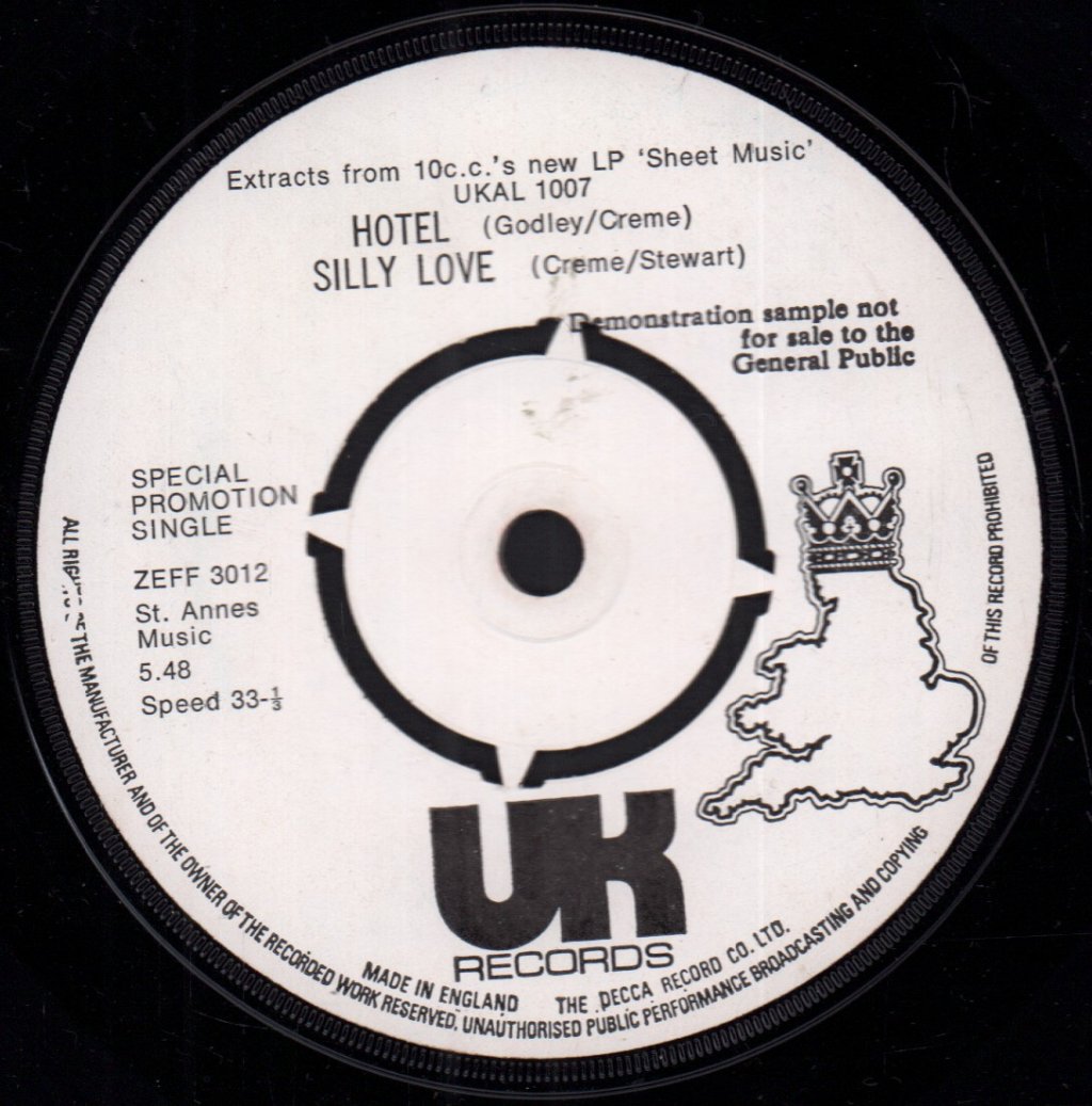 10cc - Extracts From 10cc's New LP Sheet Music - 7 Inch