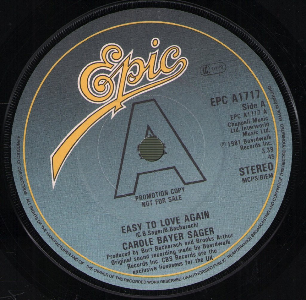 Carole Bayer Sager - Easy To Love Again - 7 Inch