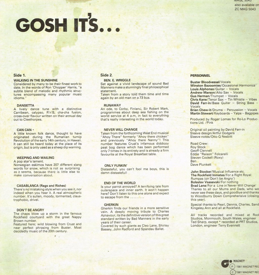 Bad Manners - Gosh It's - Lp