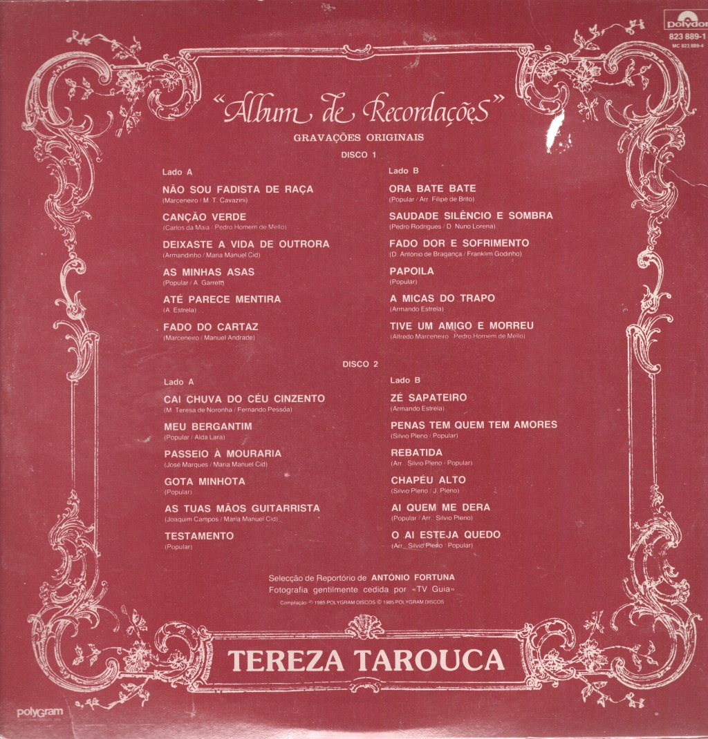 Tereza Tarouca - Album De Recordacoes - Double Lp