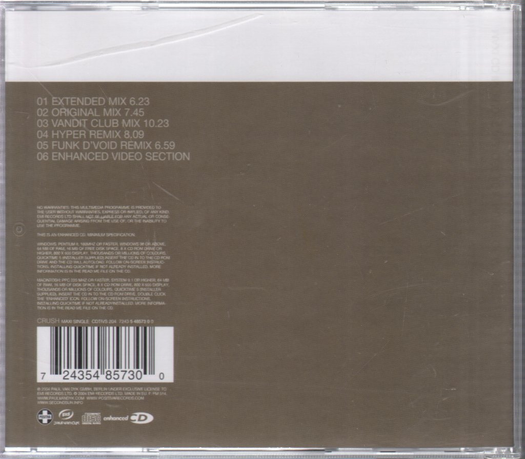 Paul Van Dyk - Crush - Cd