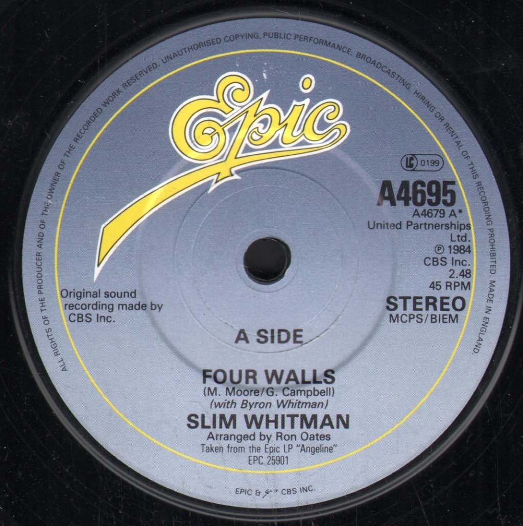 Slim Whitman - Four Walls - 7 Inch