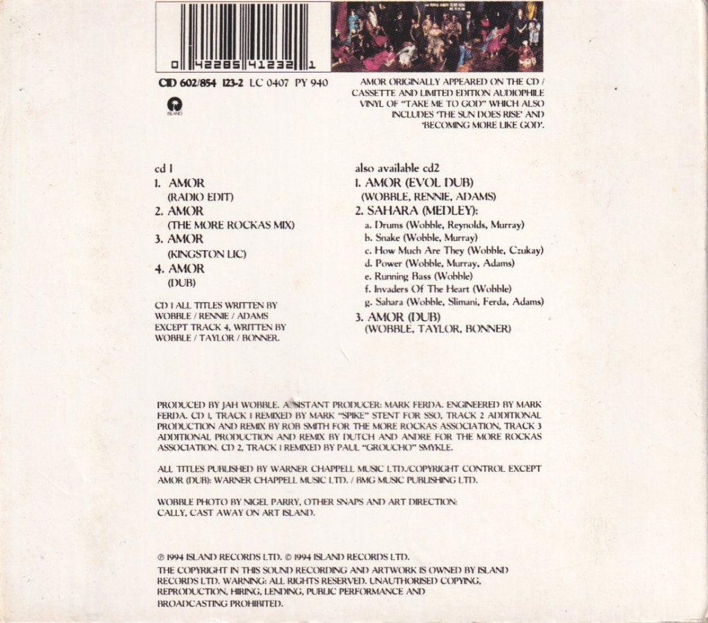 Jah Wobble's Invaders Of The Heart - Amor - Cd