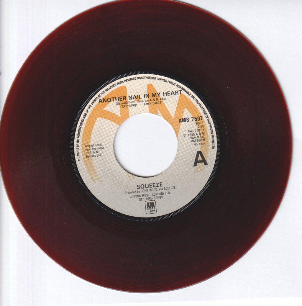 Squeeze - Another Nail In My Heart - 7 Inch