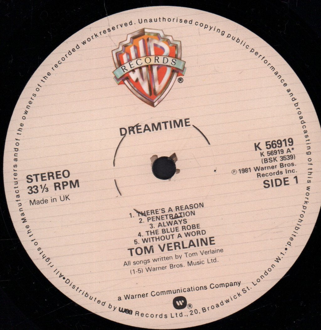 Tom Verlaine - Dreamtime - Lp