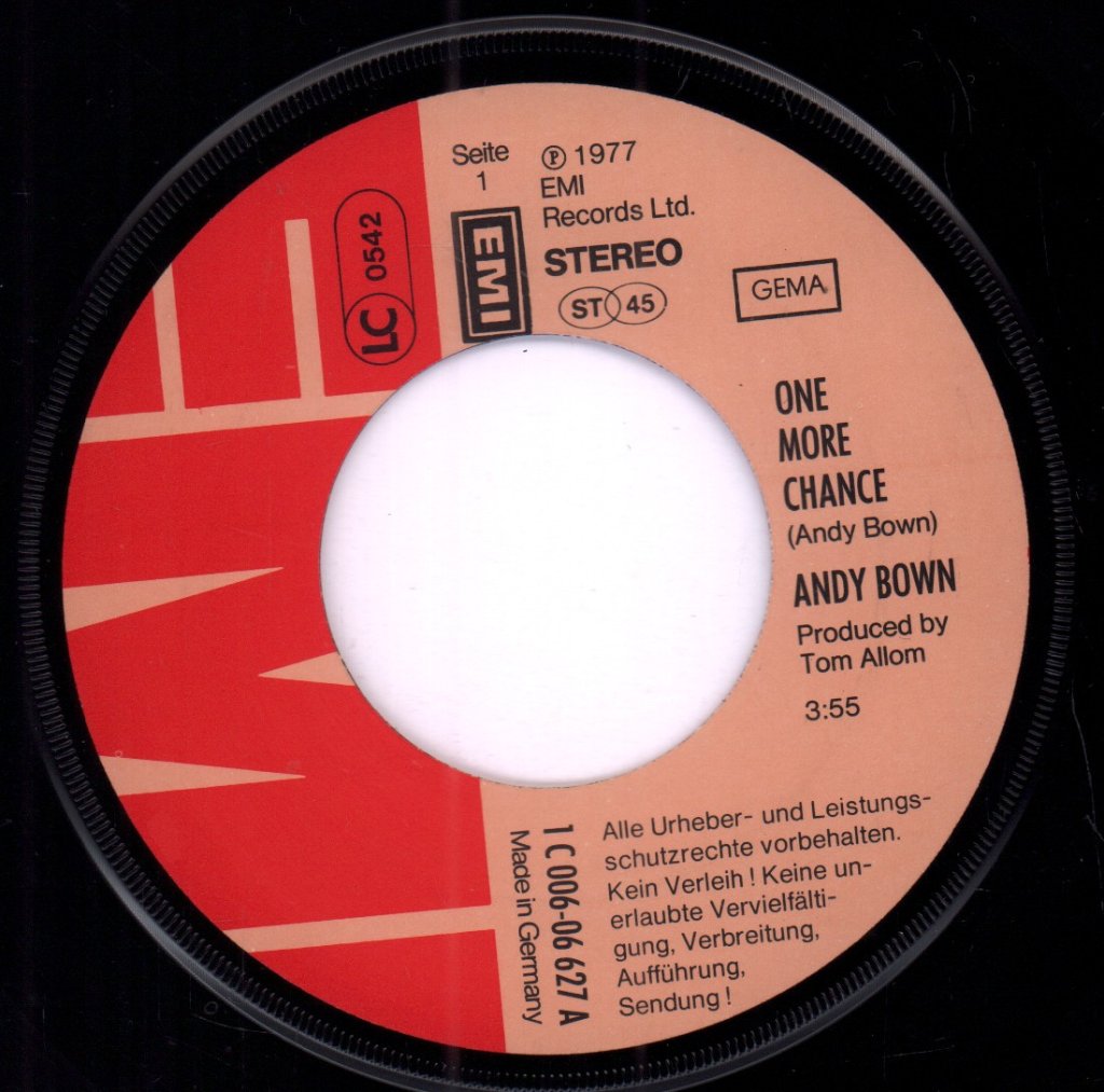 Andy Bown - One More Chance - 7 Inch