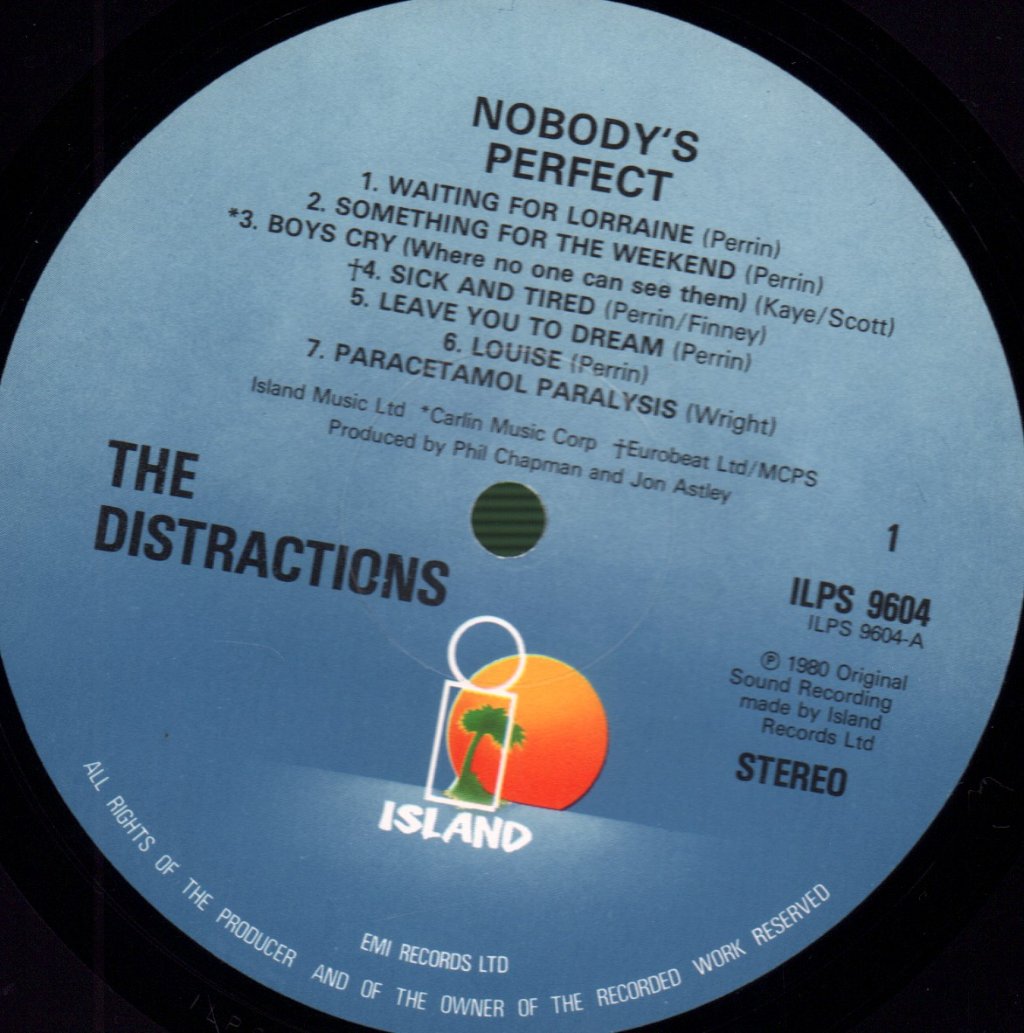 Distractions - Nobody's Perfect - Lp