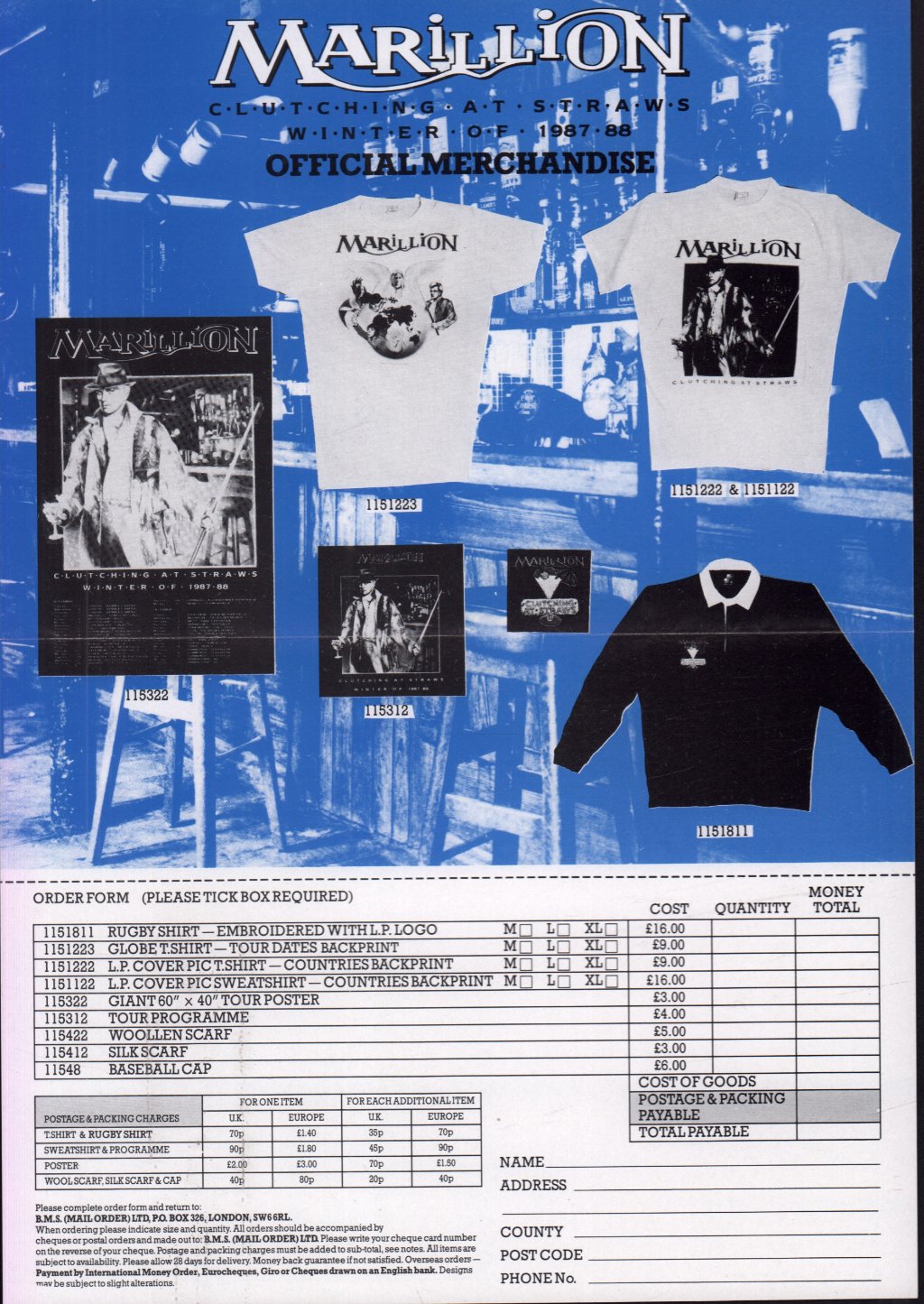 Marillion - Clutching At Straws - Tour Programme