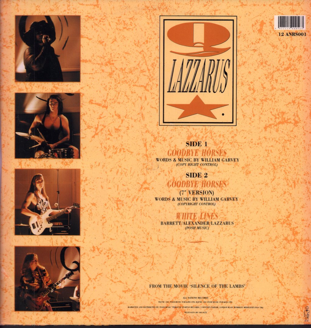 Q Lazzarus - Goodbye Horses - 12 Inch