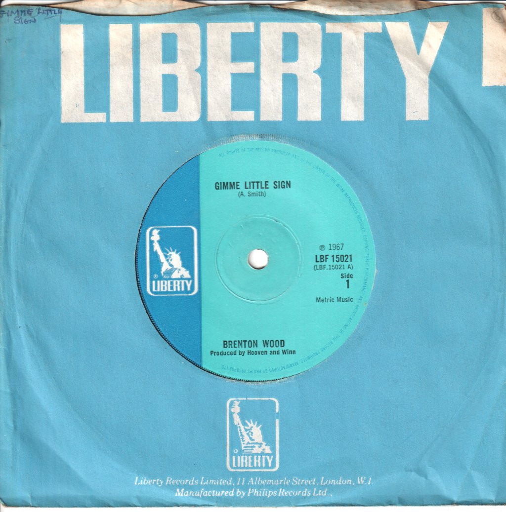Brenton Wood - Gimme Little Sign - 7 Inch