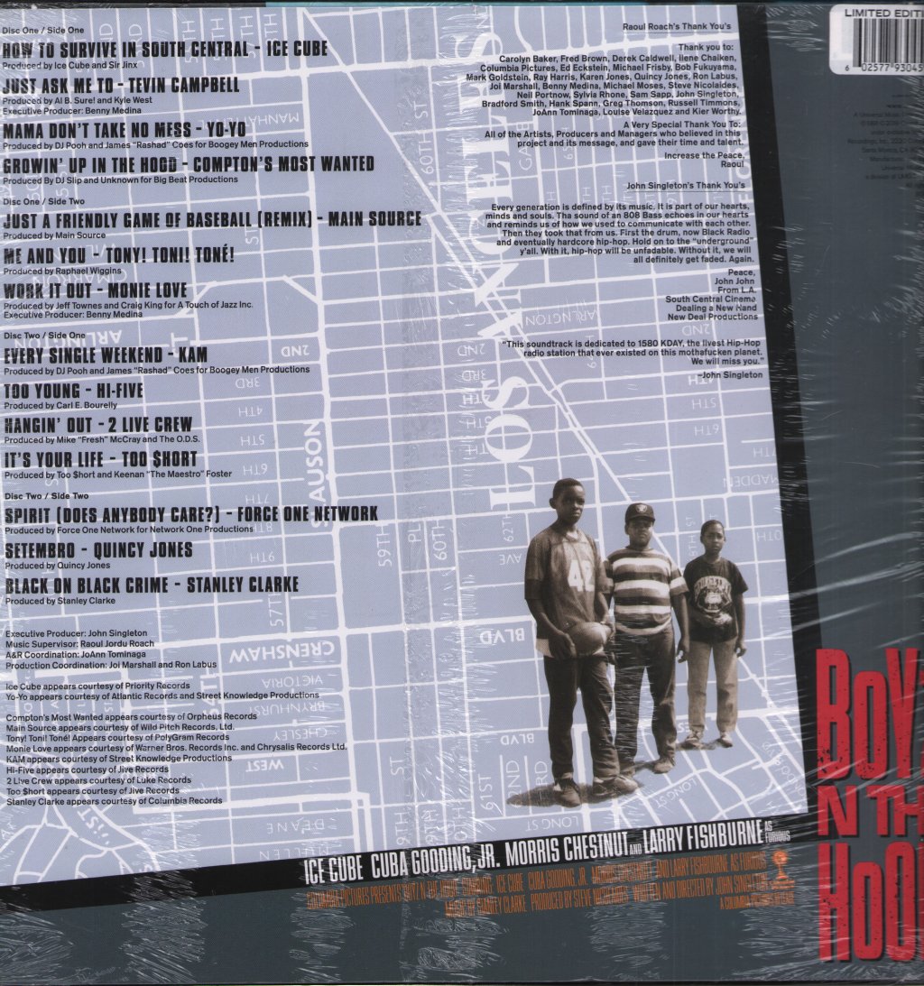 Various Artists - Boyz N The Hood (Music From The Motion Picture) - Double Lp