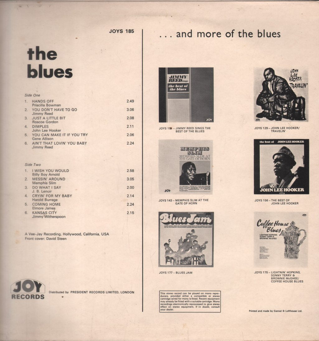 Various Artists - Blues... And More Of The Blues - Lp