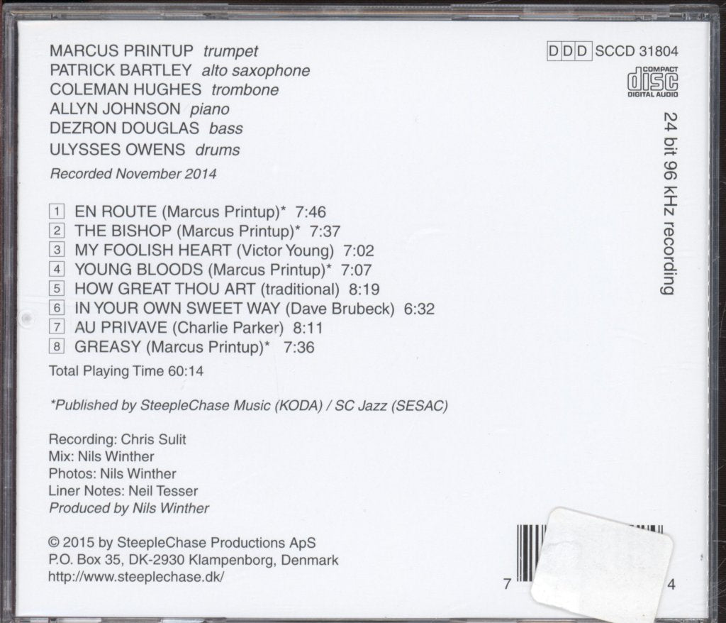 Marcus Printup - Young Bloods - Cd