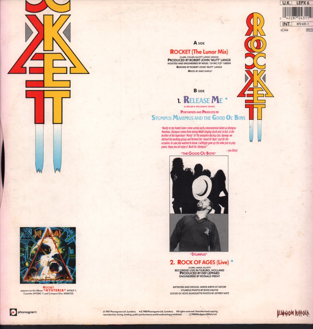 Def Leppard - Rocket - 12 Inch