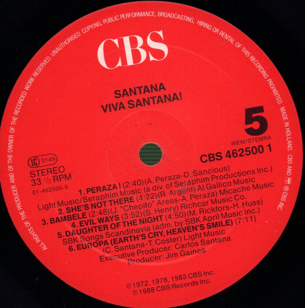 Santana - Viva Santana! - Triple Lp