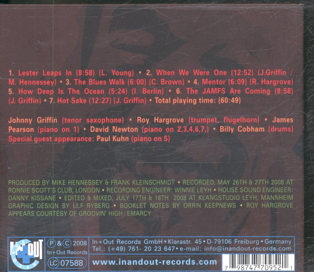 Johnny Griffin - Live At Ronnie Scott's - Cd