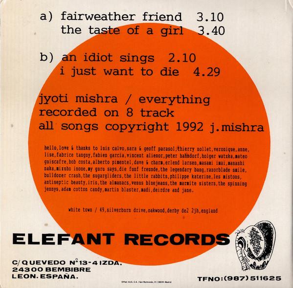 White Town - Fairweather Friend EP - 7 Inch