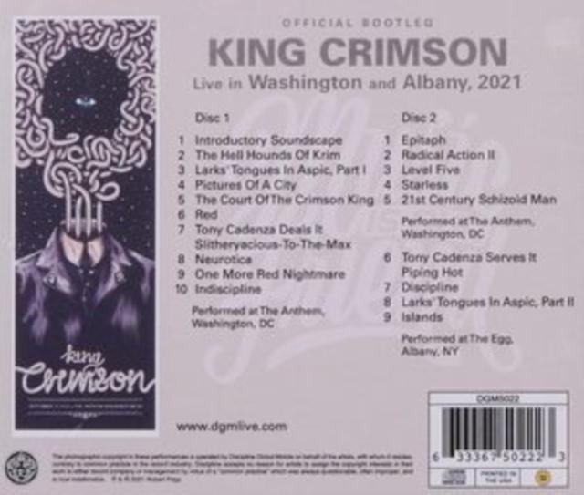 King Crimson - Music Is Our Friend (Live In Washington and Albany, 2021) - Double Cd