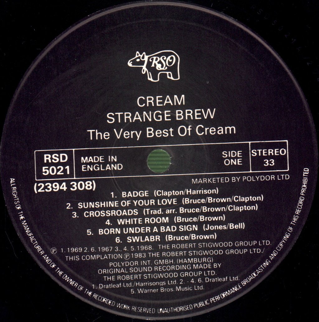 Cream - Strange Brew (Very Best Of) - Lp