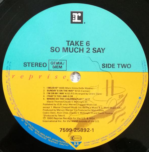 Take 6 - So Much 2 Say - Lp