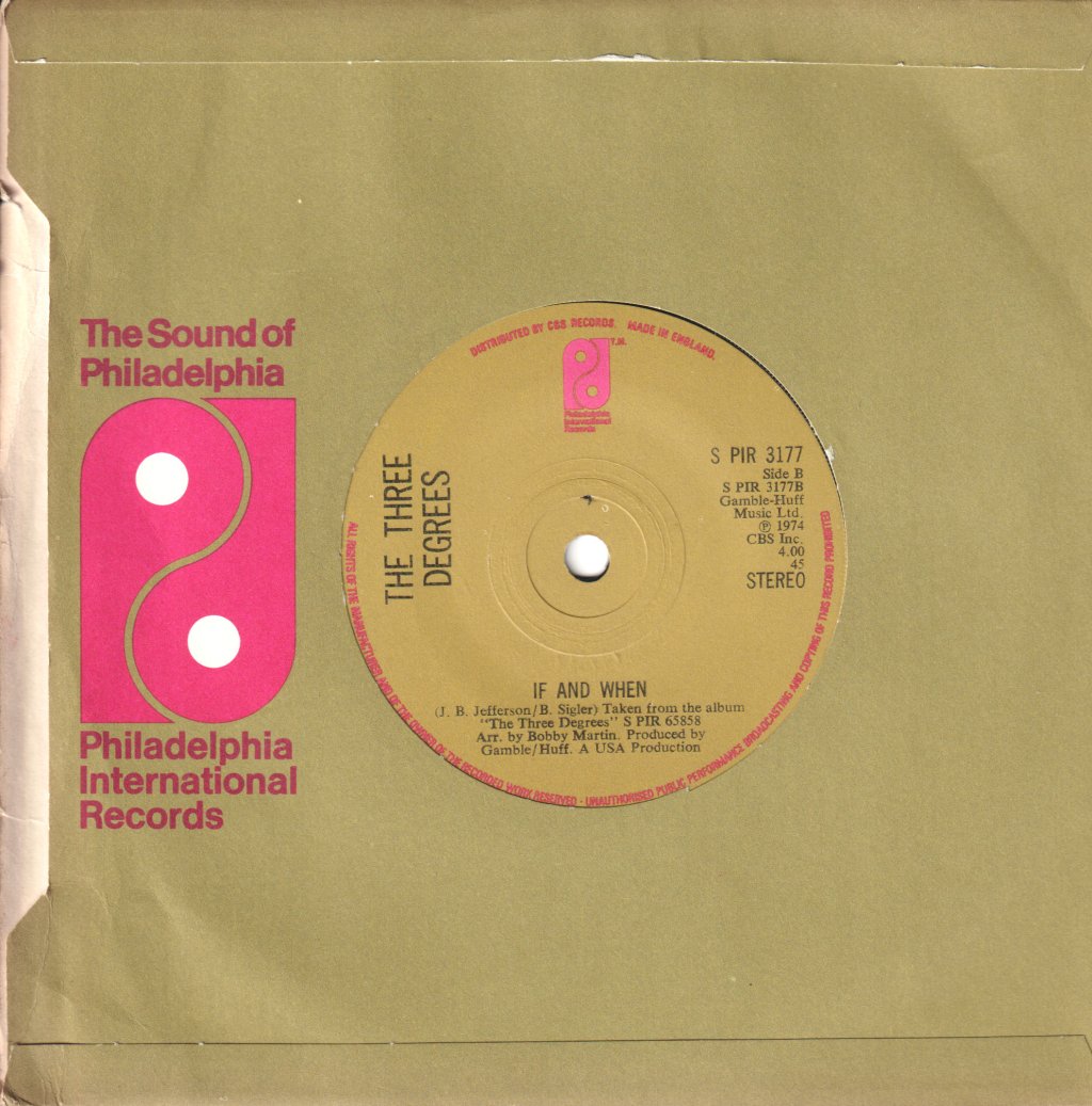 Three Degrees - Take Good Care Of Yourself - 7 Inch