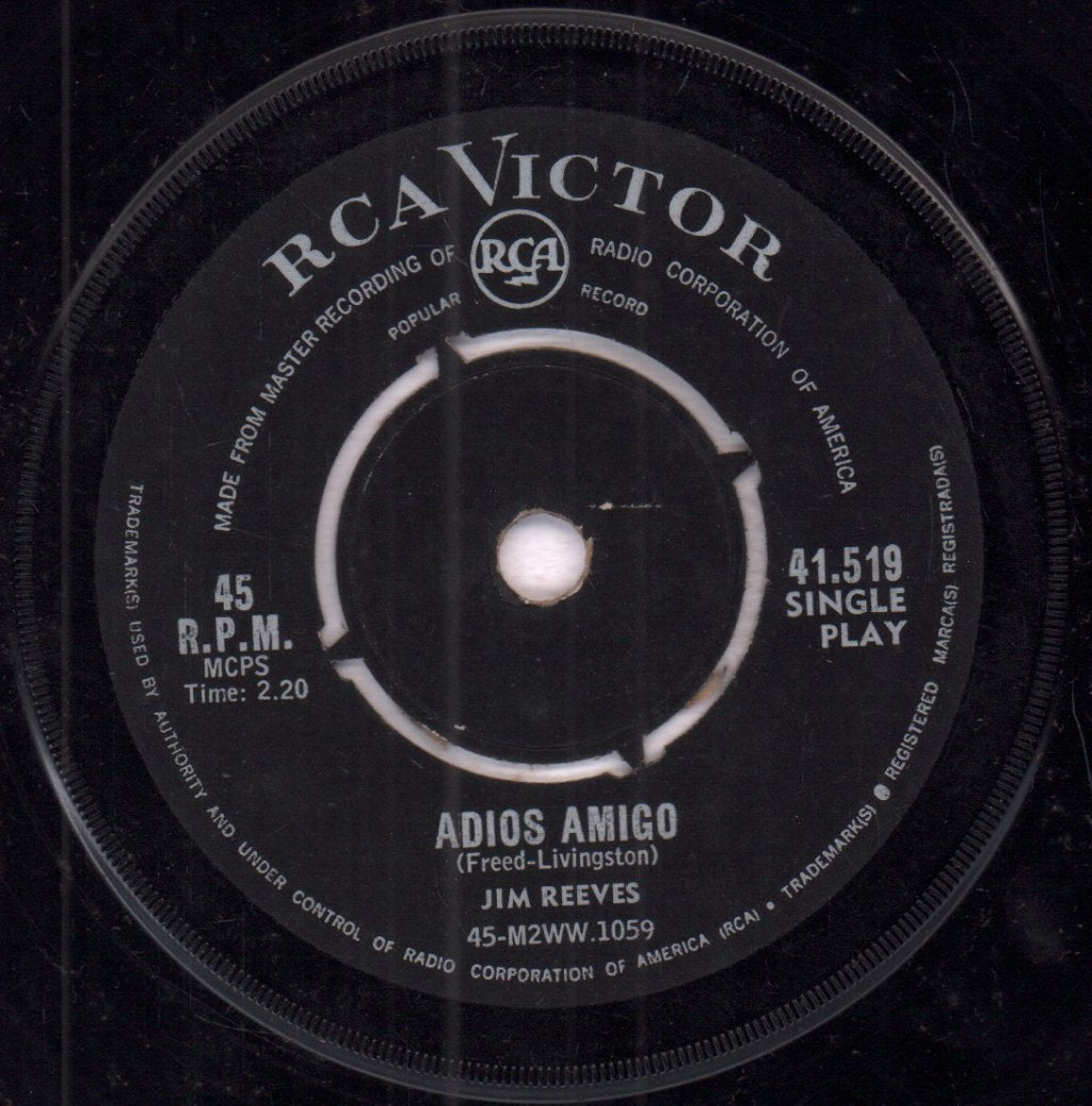 Jim Reeves - Adios Amigo - 7 Inch