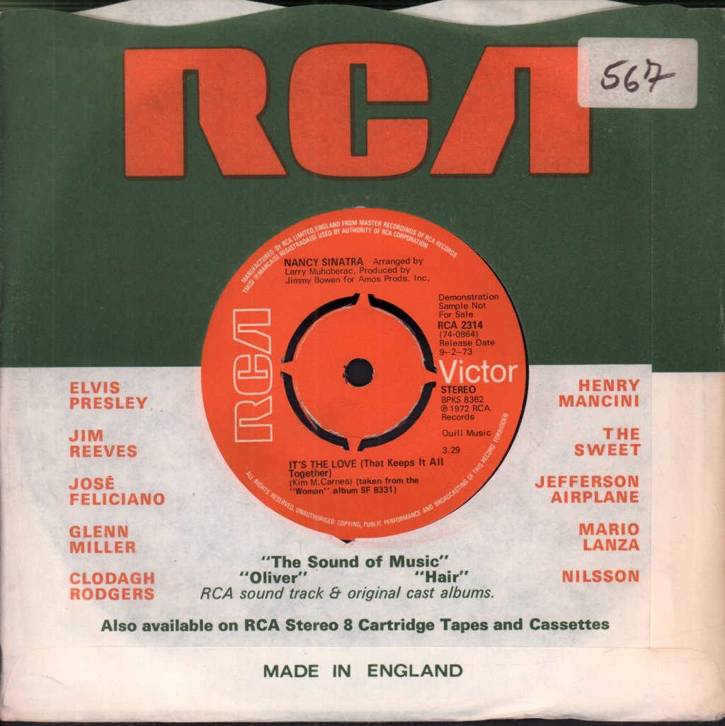 Nancy Sinatra - Kind Of A Woman - 7 Inch