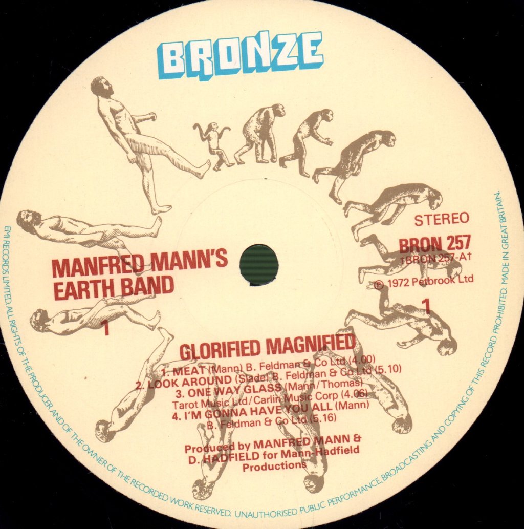Manfred Mann's Earth Band - Glorified Magnified - Lp