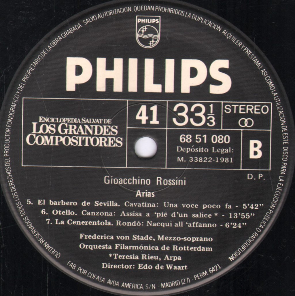 Frederica von Stade / Academy Of St. Martin-in-the-Fields / Neville Marriner - Gioacchino Rossini - Oberturas Y Arias - Lp