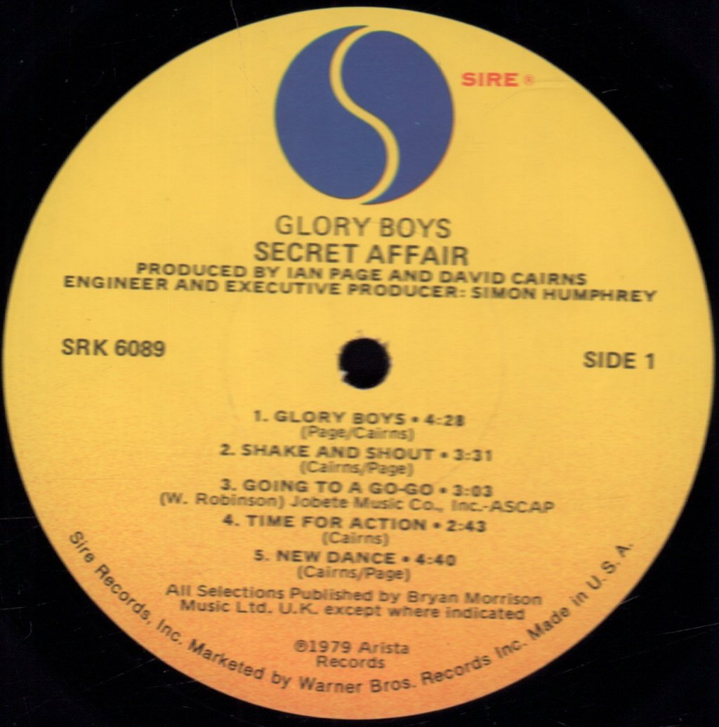 Secret Affair - Glory Boys - Lp