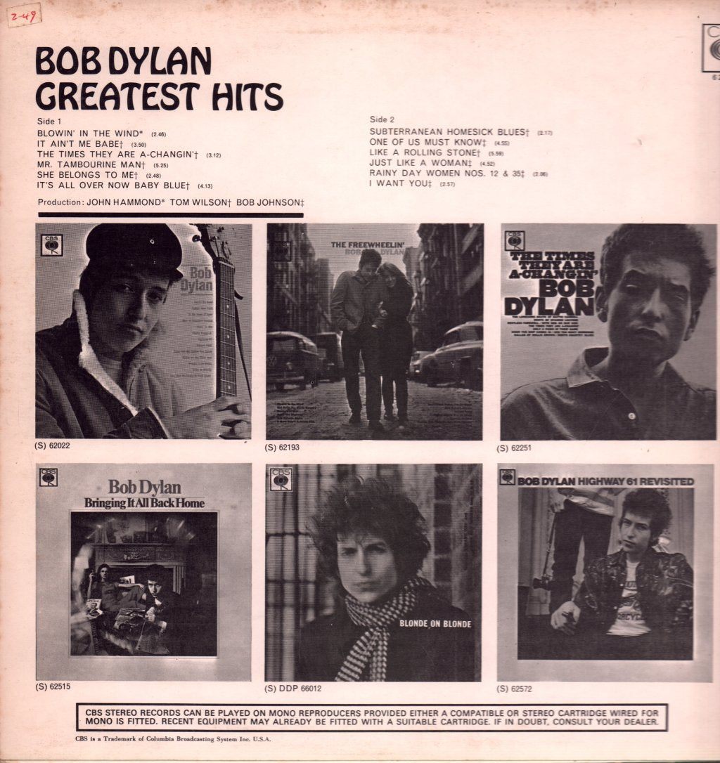 Bob Dylan - Greatest Hits - Lp