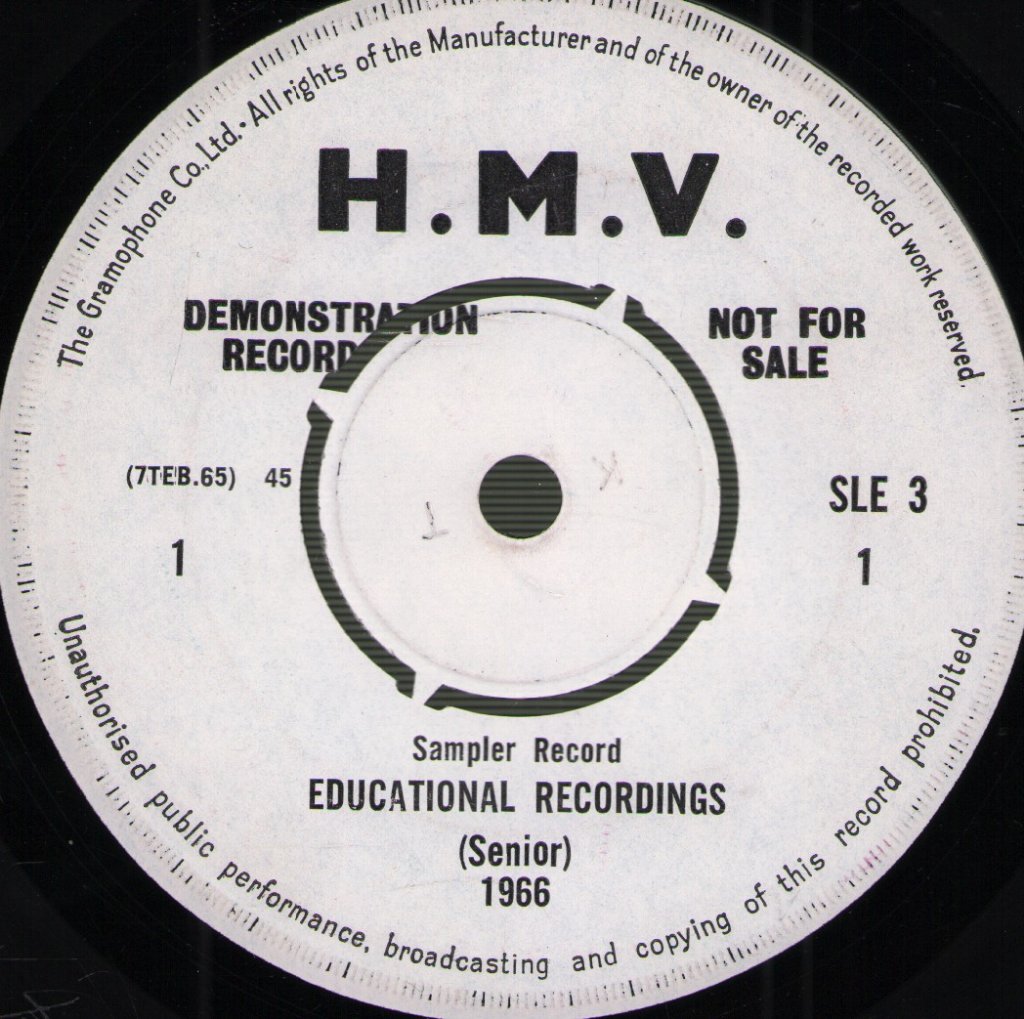 HMV Product & Marketing - Educational Recordings - 7 Inch