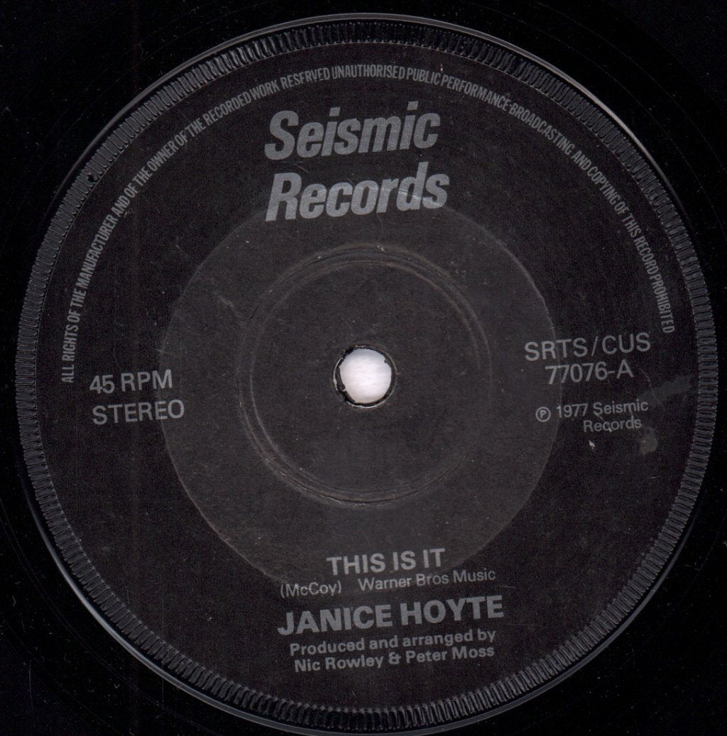 Janice Hoyte - This Is It - 7 Inch