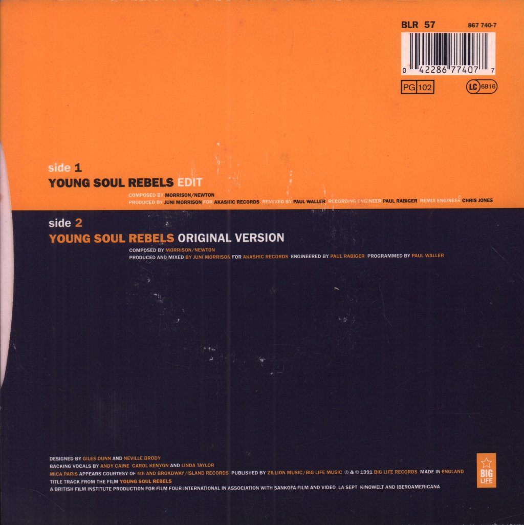 Mica Paris - Young Soul Rebels - 7 Inch