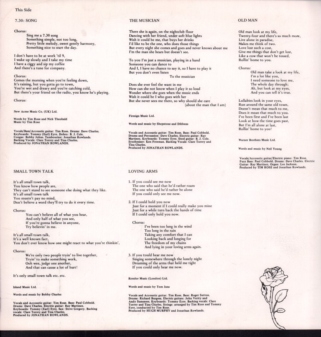 Tim Rose - Musician - Lp