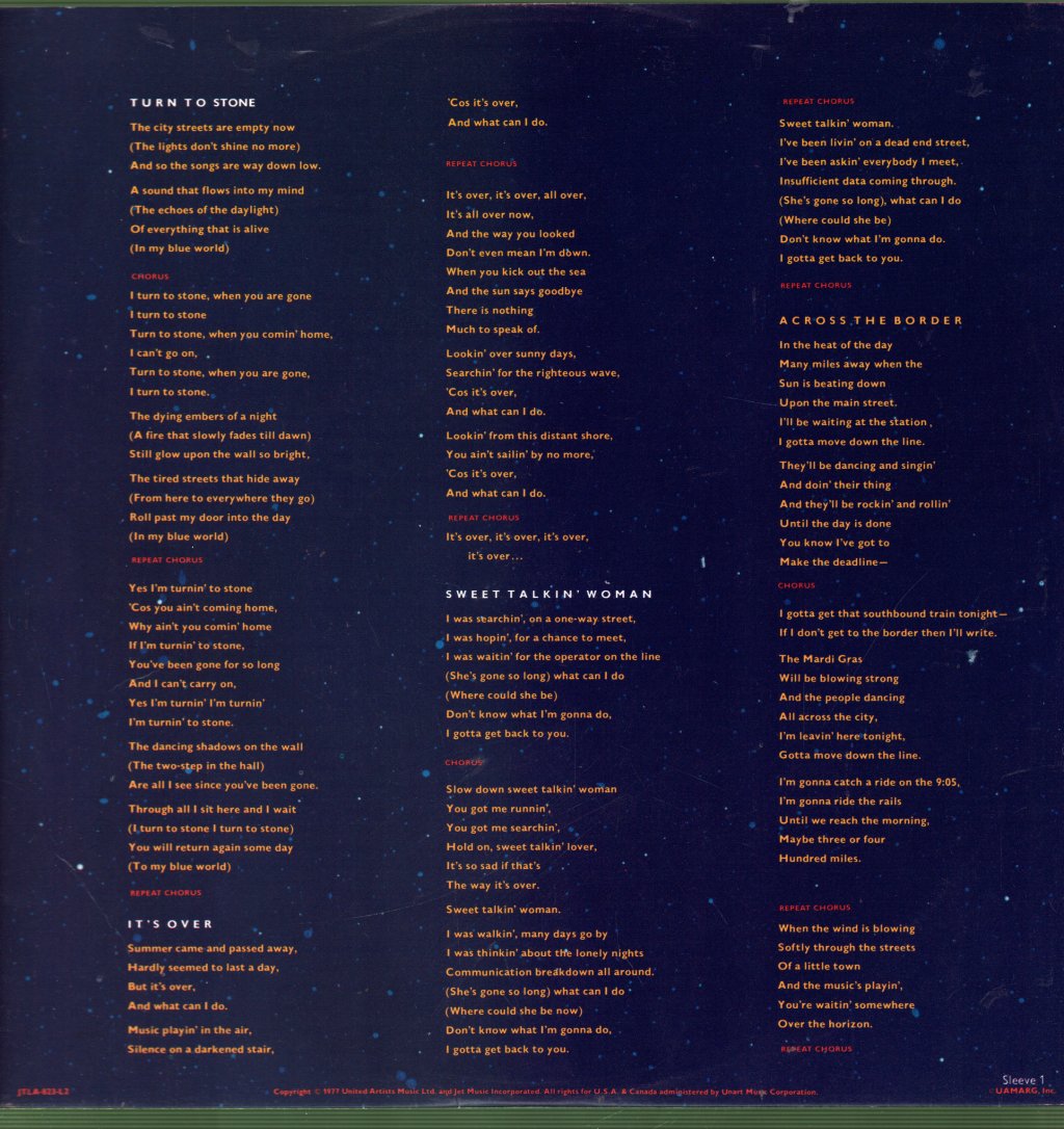 Electric Light Orchestra - Out Of The Blue - Double Lp