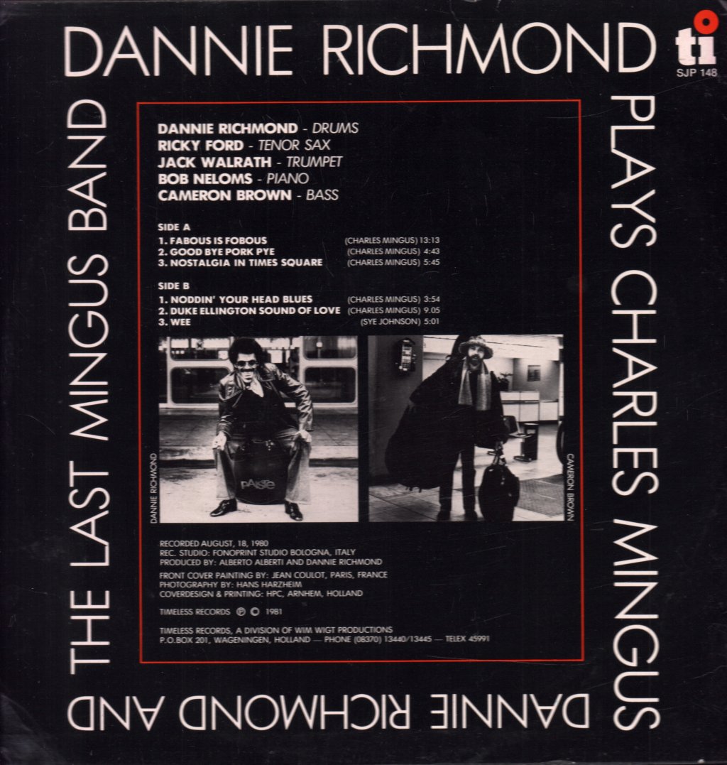 Dannie Richmond And The Last Mingus Band - Plays Charles Mingus - Lp