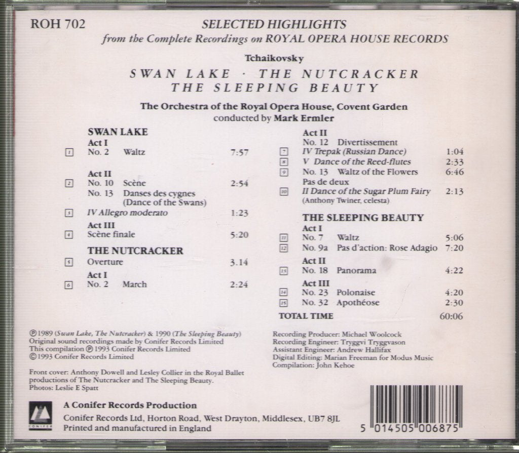 Pyotr Ilyich Tchaikovsky - Ballet Highlights: Swan Lake - The Nutcracker - The Sleeping Beauty - Cd