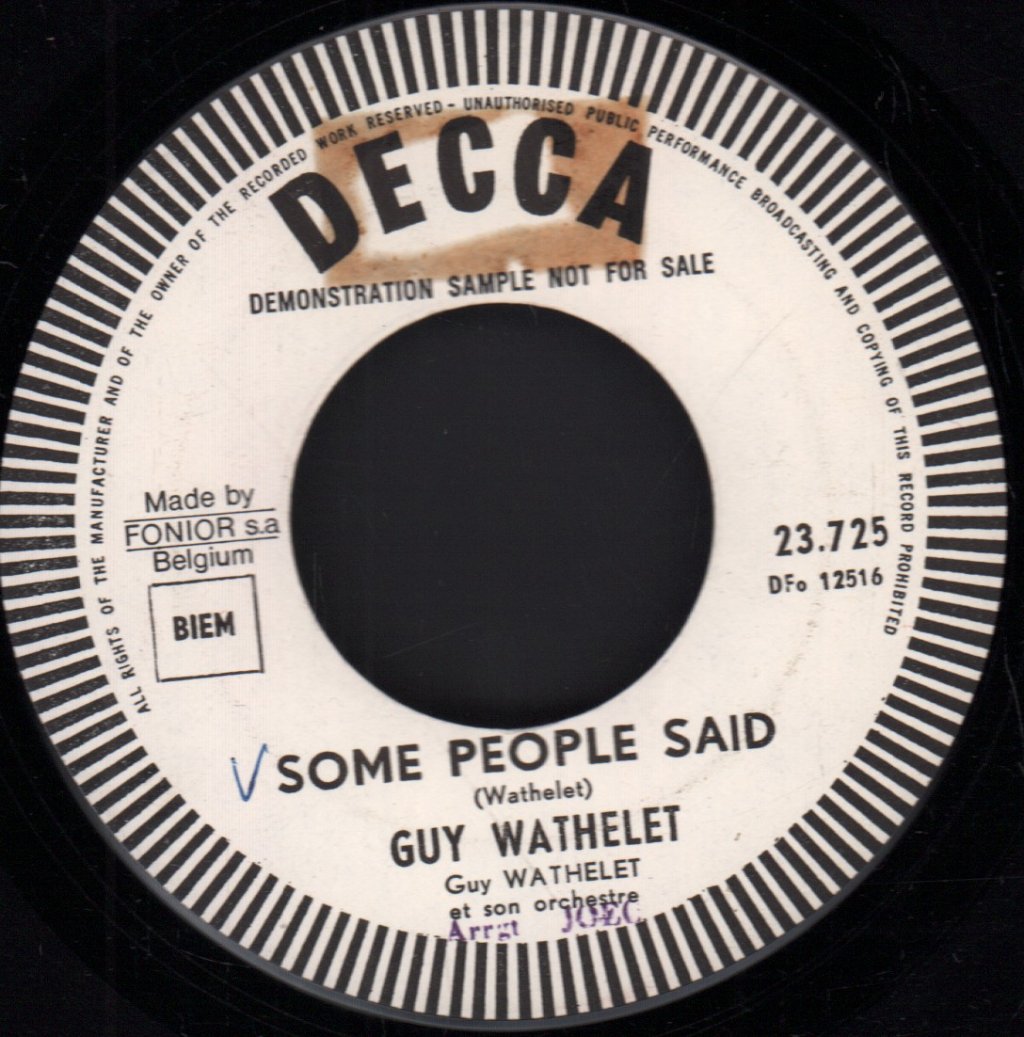 Guy Wathelet - I'm Sorry - 7 Inch