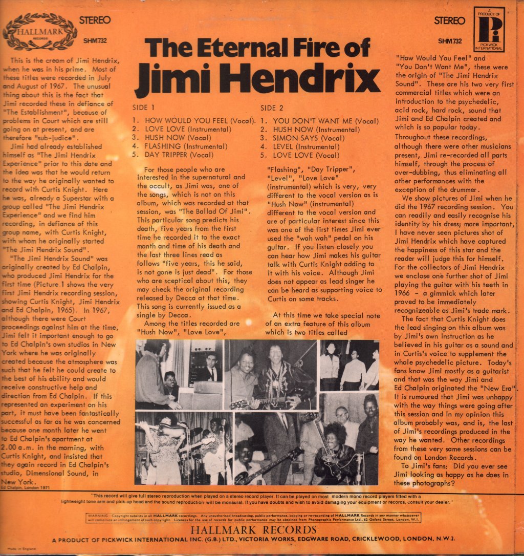 Jimi Hendrix With Curtis Knight - Eternal Fire - Lp
