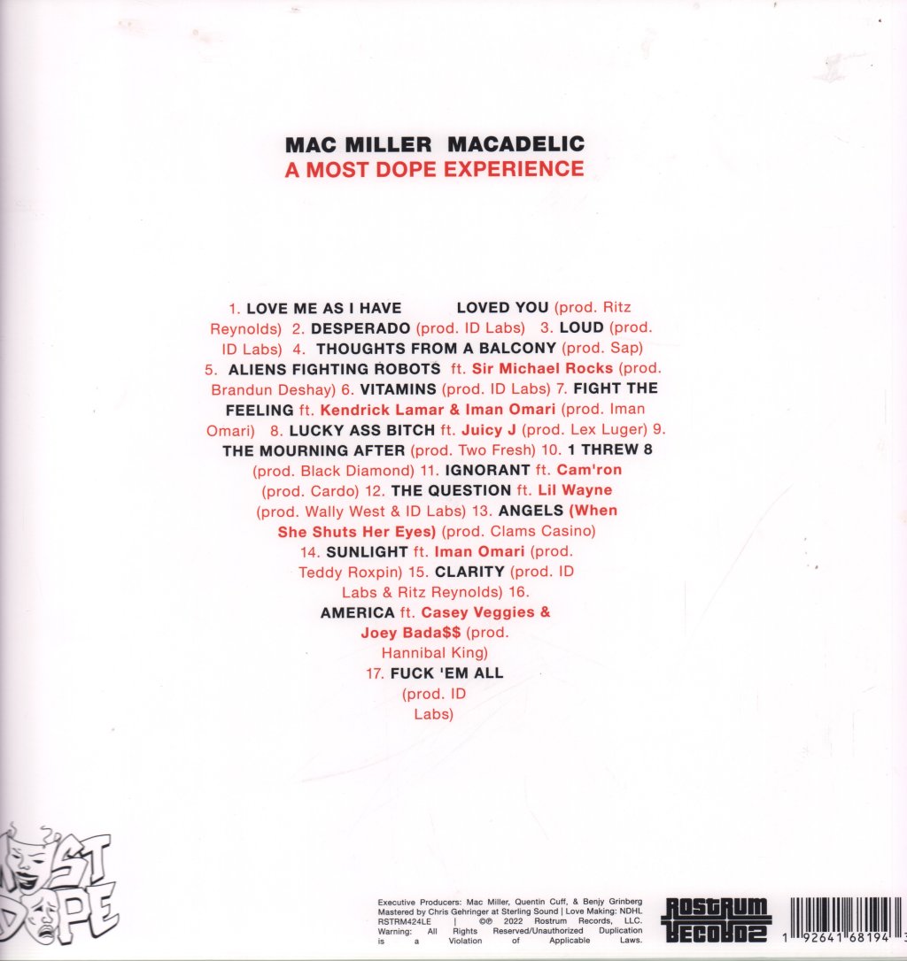 Mac Miller - Macadelic - Double Lp